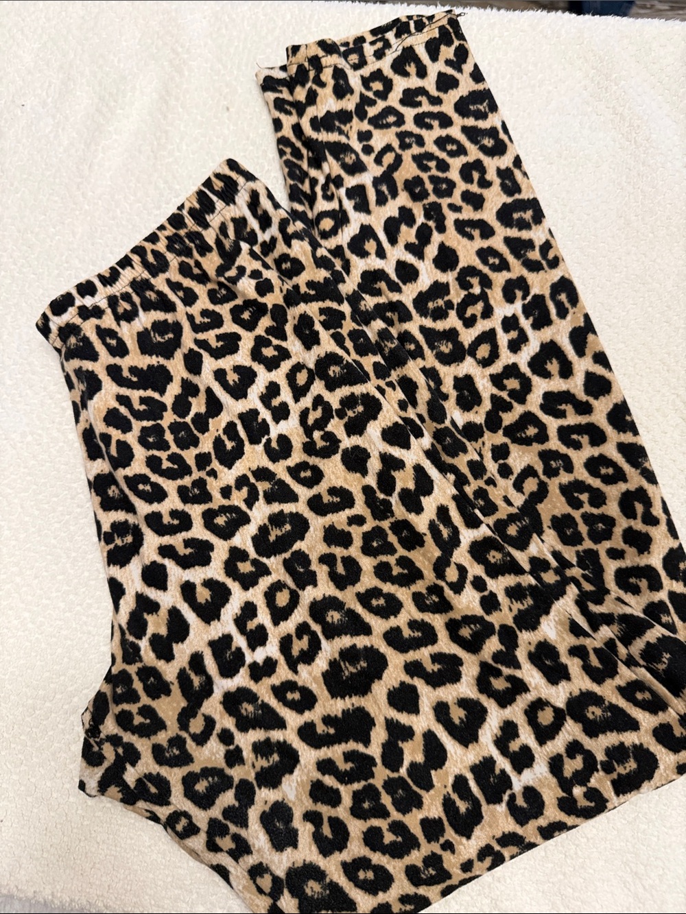 Leopard Print Leggings - Tan and Black